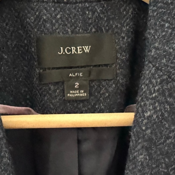 J. Crew Alfie Blazer Navy English Wool Herringbone Classic Preppy Academia 2 - Picture 15 of 16
